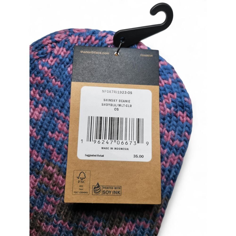 NWT THE NORTH FACE Crochet Shinsky Slouchy Beanie Shady Berry OSFA - Picture 11 of 12